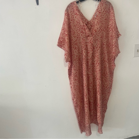 Zara Paisley Print V-neck Dolman Tunic Kaftan Dress Summer Beach 37252 - Picture 5 of 14